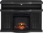 Electric Fireplace TV Stand Storage Cabinet Black