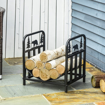 16.5'' W Metal Log Rack