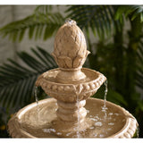 Resin Outdoor Floor Fountain with Light