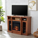 Electric Fireplace TV Stand Storage Shelf for Living Room