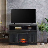 Electric Fireplace TV Stand Storage Cabinet Black