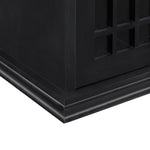 Electric Fireplace TV Stand Storage Cabinet Black