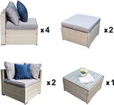 9-Seat Wicker Set