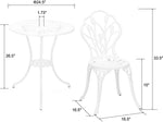 3-Piece Bistro Furniture Set Patio